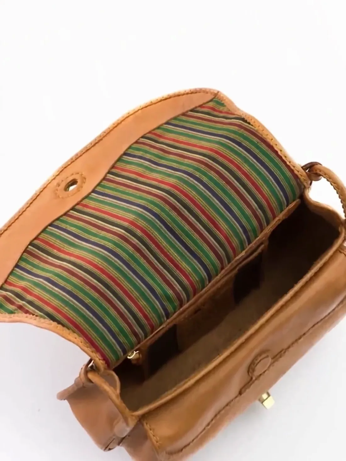 Woven Crossbody Bag in Camel — a still from the film
