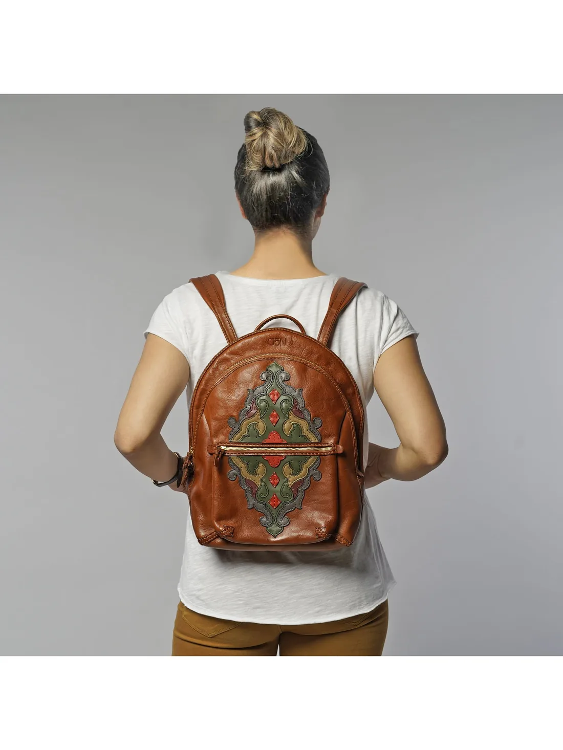 GÖN Handmade Lav Backpack in Tan — view 2