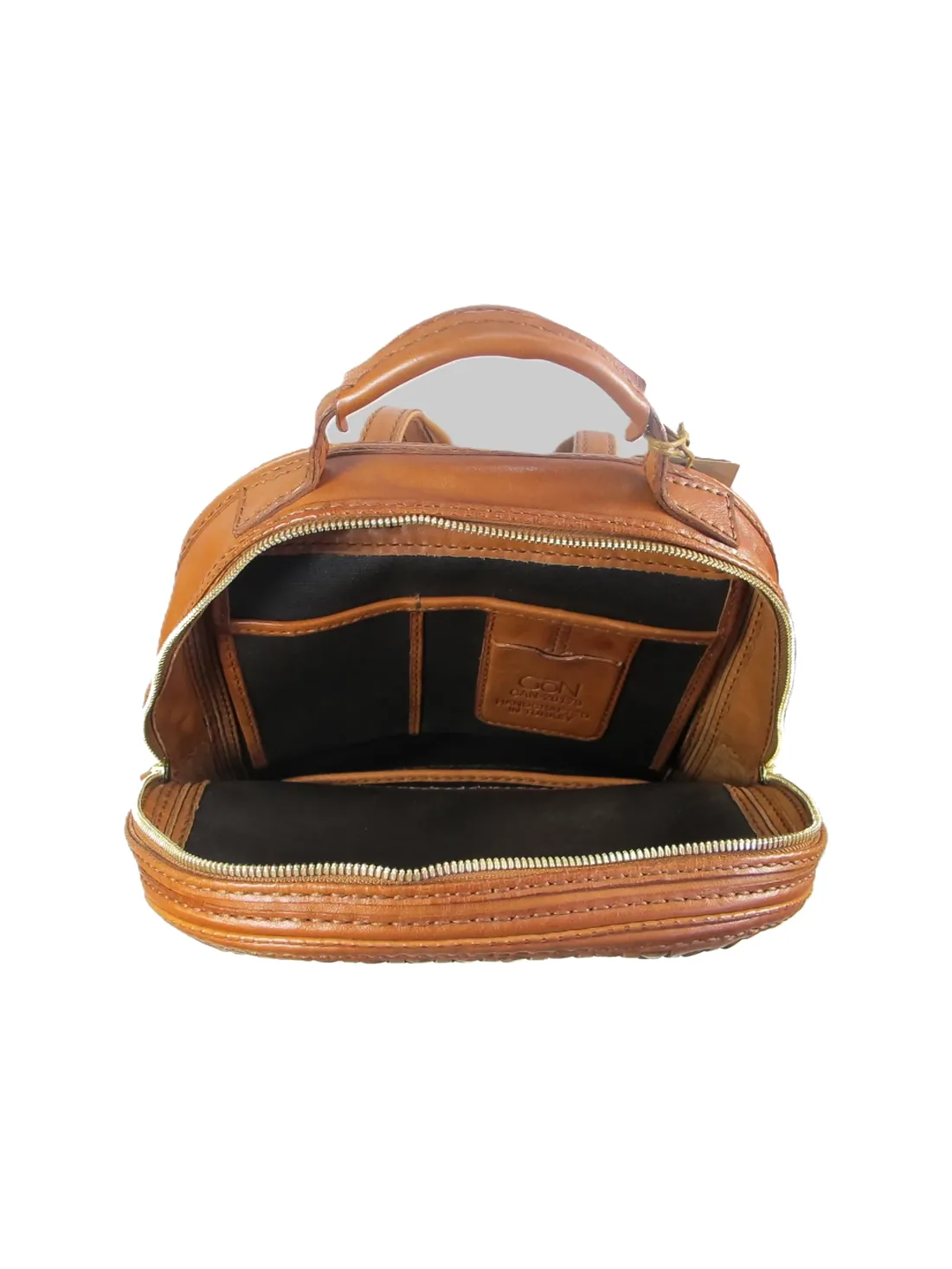 GÖN Handmade Can Backpack in Tan — view 4