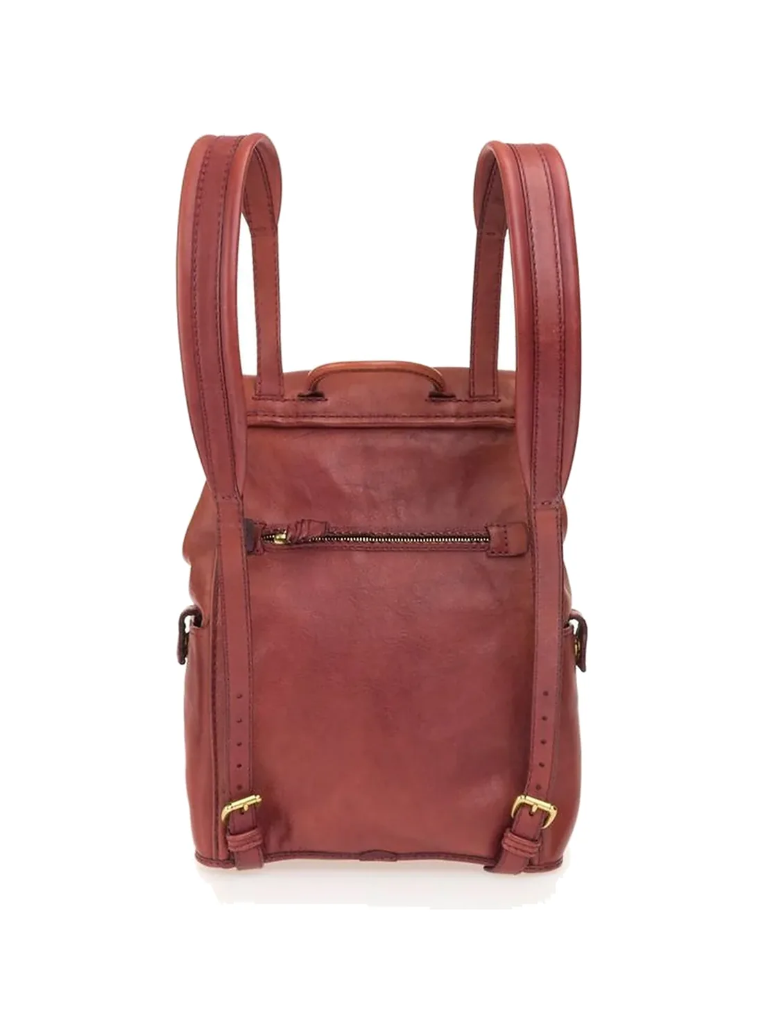 GÖN Handmade Leather Backpack in Brick — view 3