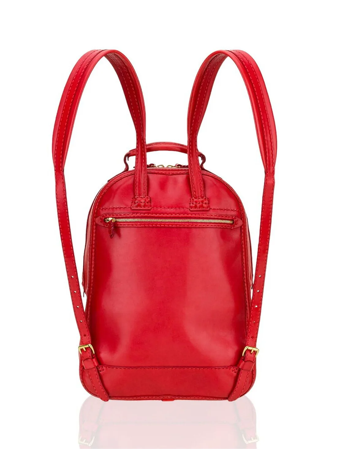GÖN Handmade Flower Appliqué Backpack in Red — view 3