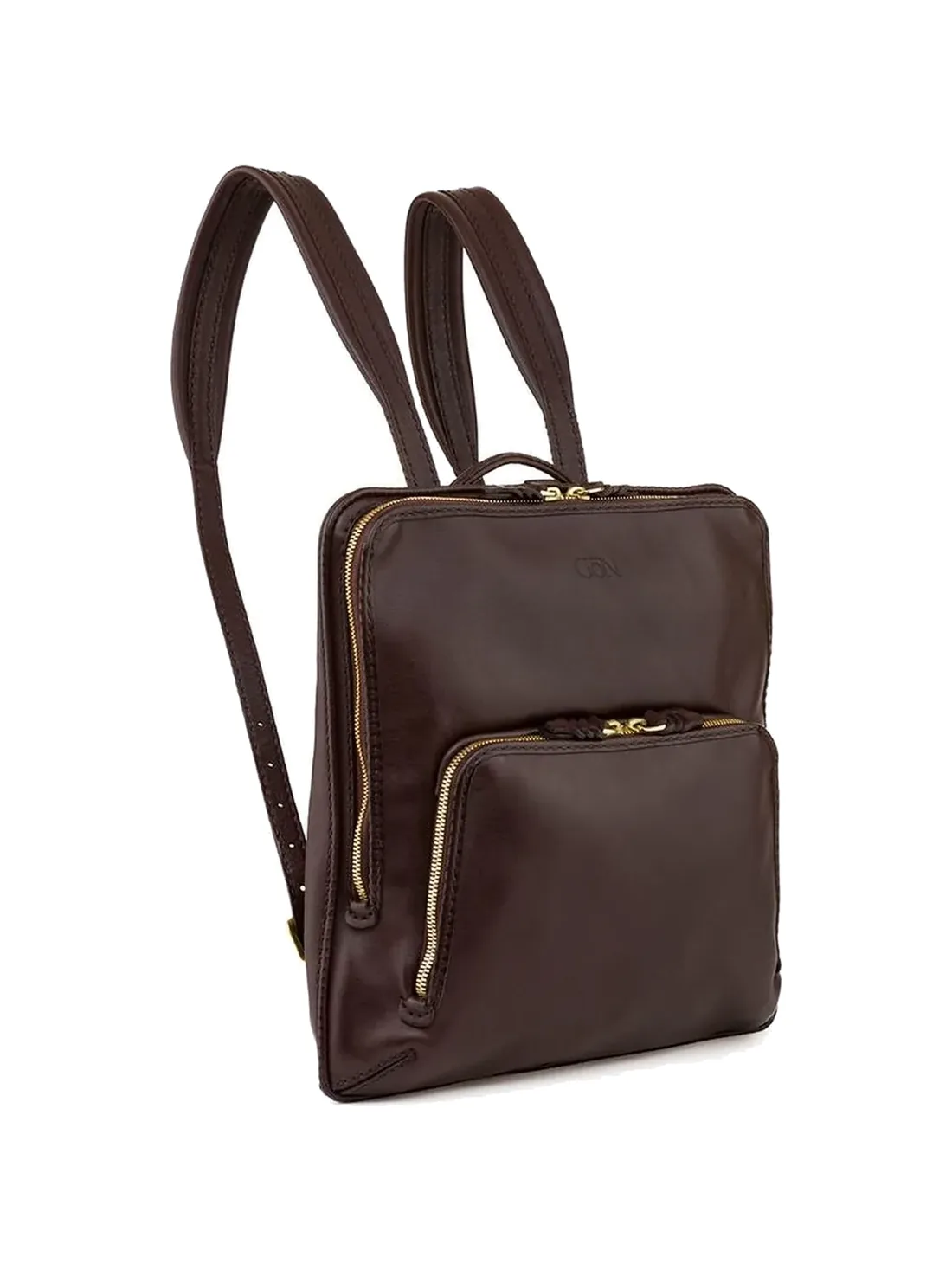 GÖN Handmade Everyday Leather Backpack in Coffee — view 2