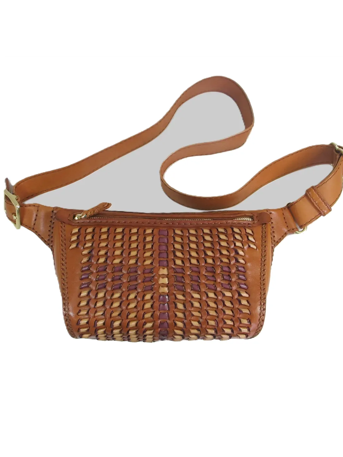 GÖN Ple belt bag in tan leather
