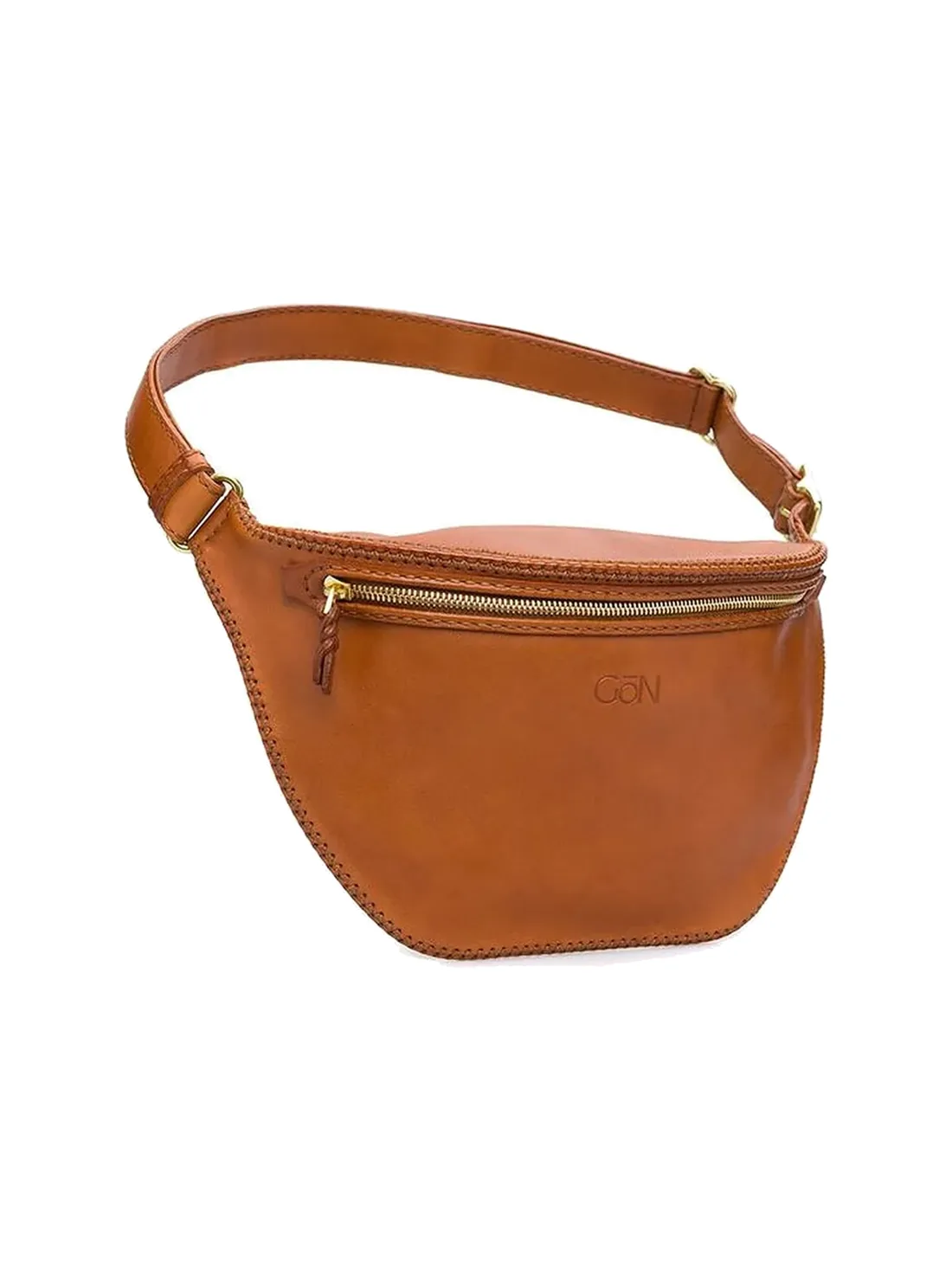 GÖN Handmade Leather Belt Bag in Tan — view 2