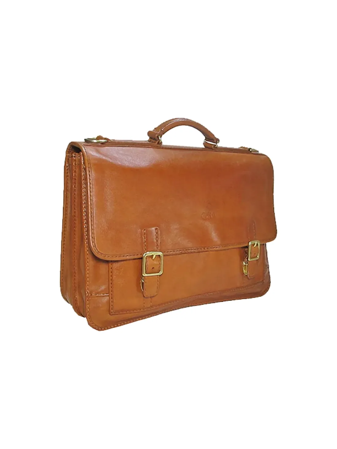 GÖN Handmade Holm Briefcase in Tan — view 3