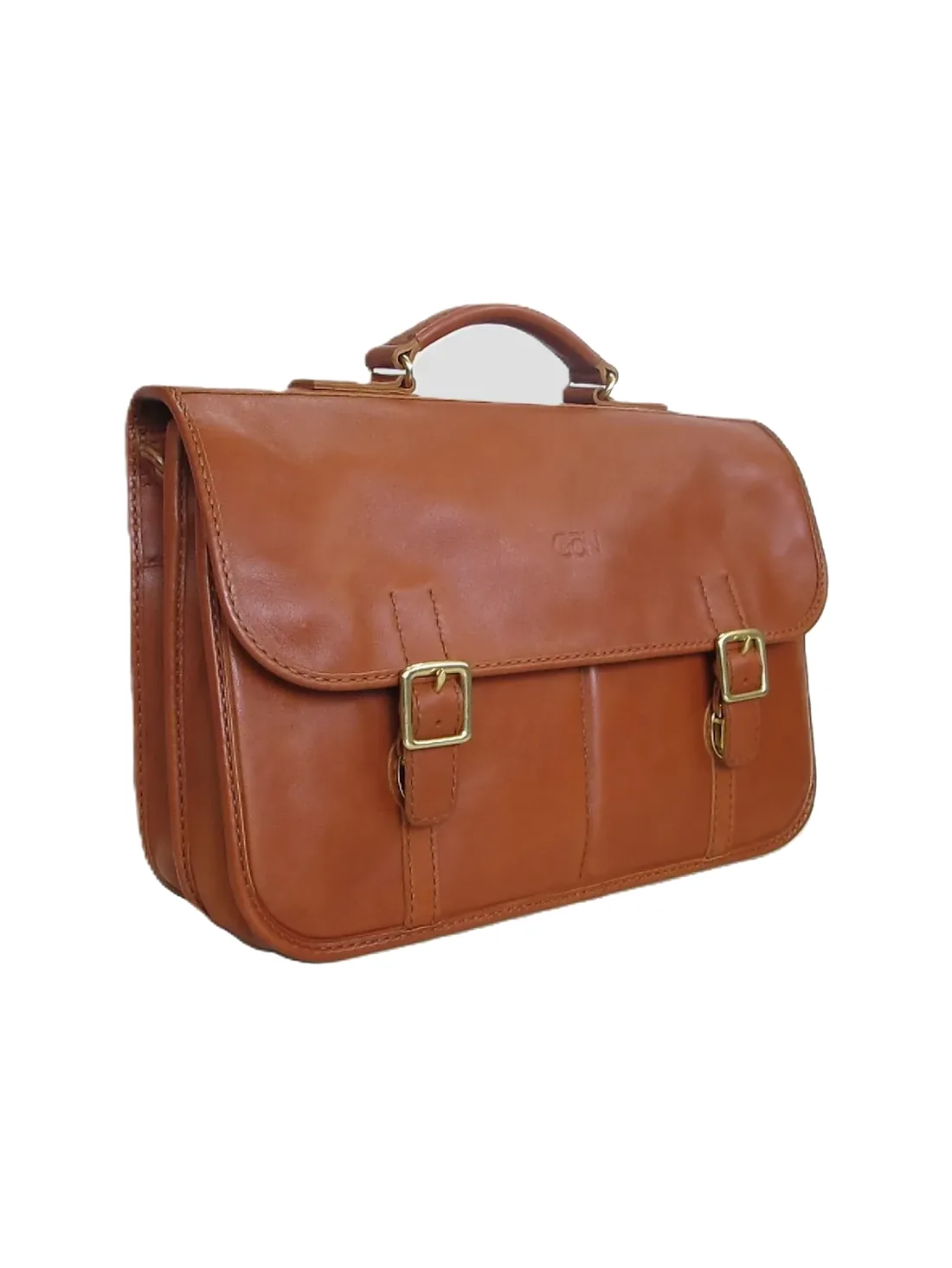 GÖN Handmade Lupe Briefcase in Tan — view 3