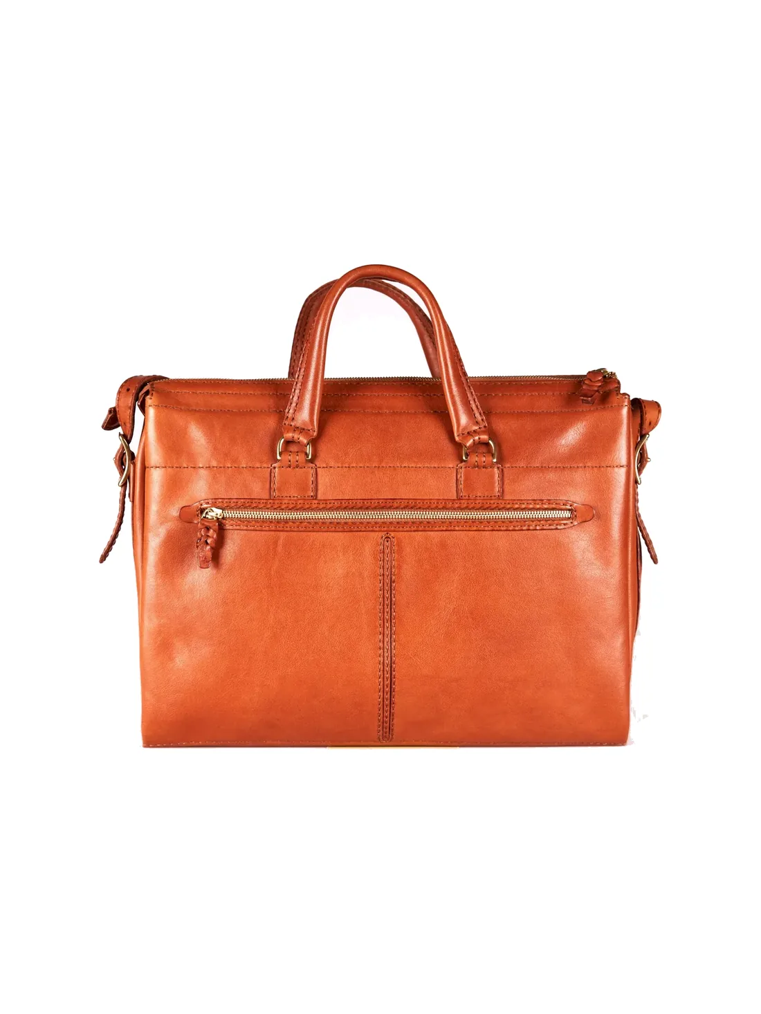GÖN Handmade Ecer Briefcase in Tan — view 3