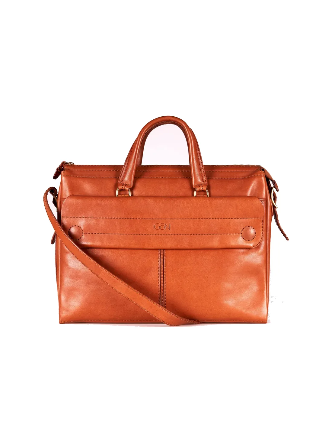 GÖN Handmade Ecer Briefcase in Tan — view 5