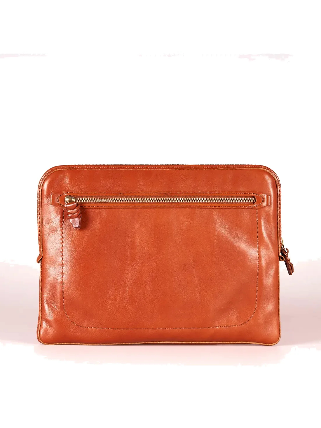 GÖN Handmade Celes Laptop Sleeve in Tan — view 3