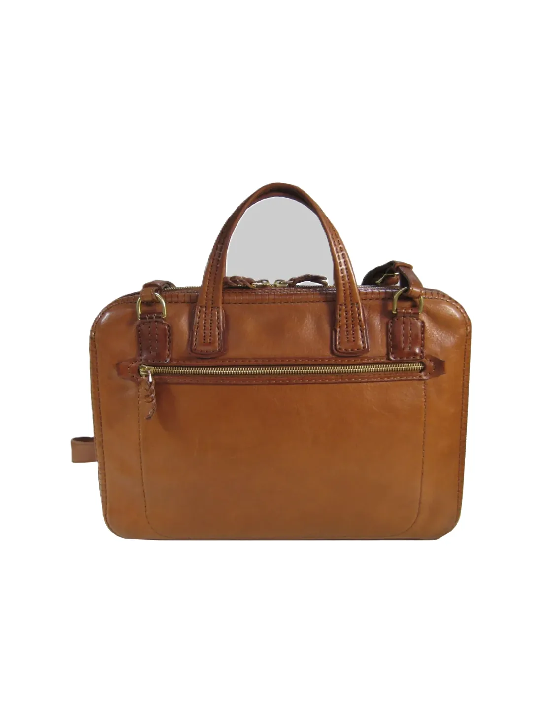 GÖN Handmade Detam Briefcase in Tan — view 2