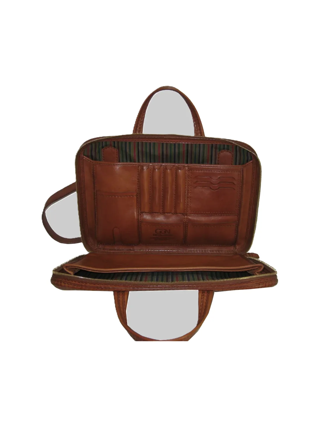 GÖN Handmade Detam Briefcase in Tan — view 4