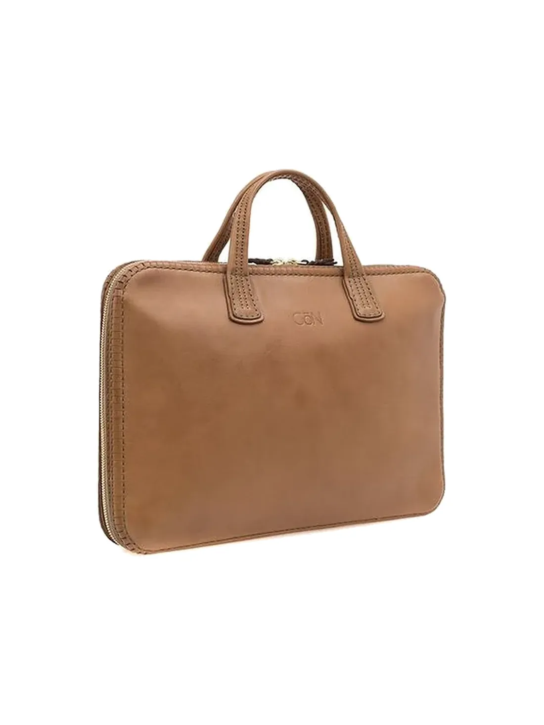 GÖN Handmade Slim Leather Briefcase — view 2
