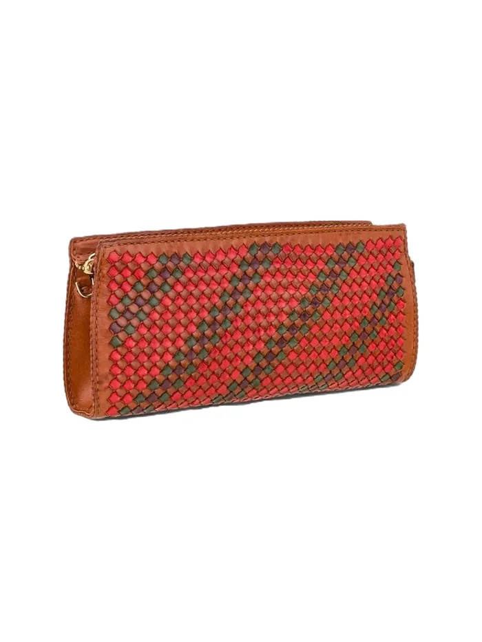 GÖN Kelis clutch in tan leather