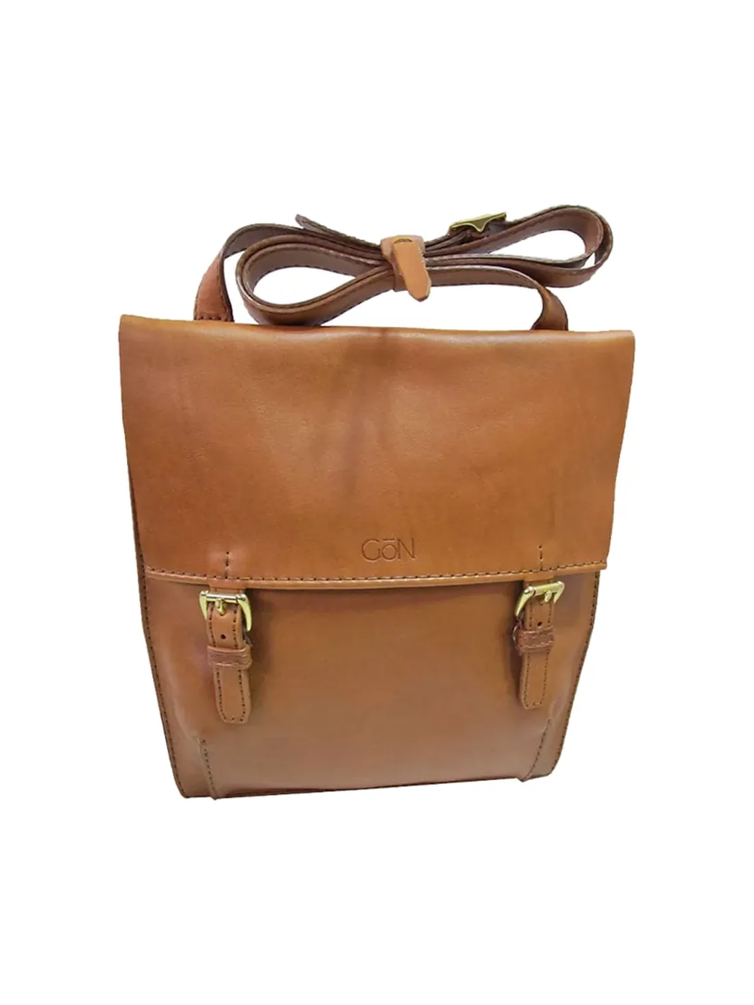 GÖN Leleg crossbody bag in tan leather
