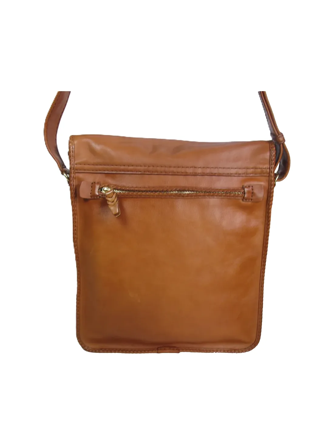 GÖN Handmade Yalo Messenger Bag in Tan — view 2