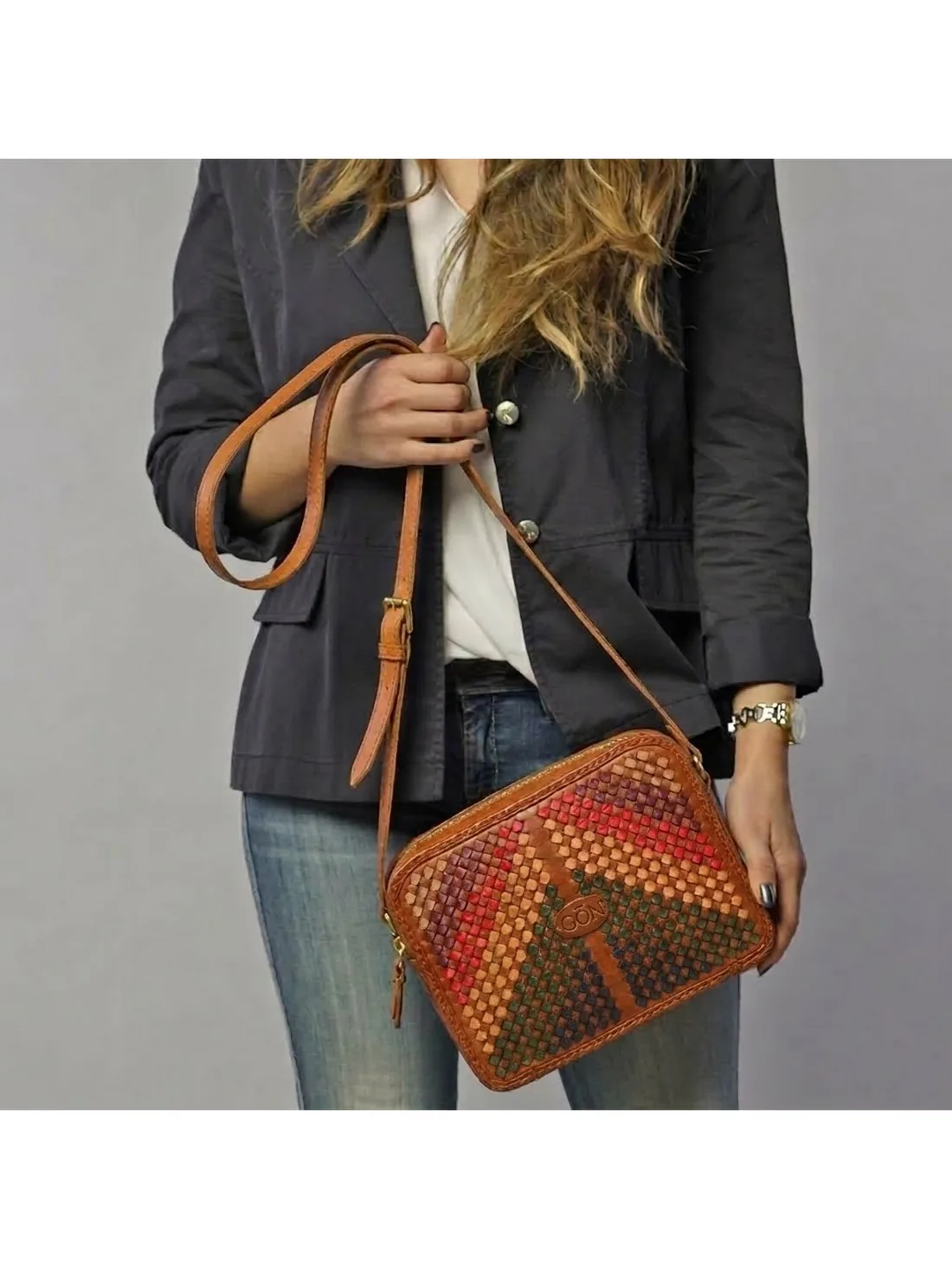 GÖN Handmade Peke Multi Crossbody Bag in Tan — view 2