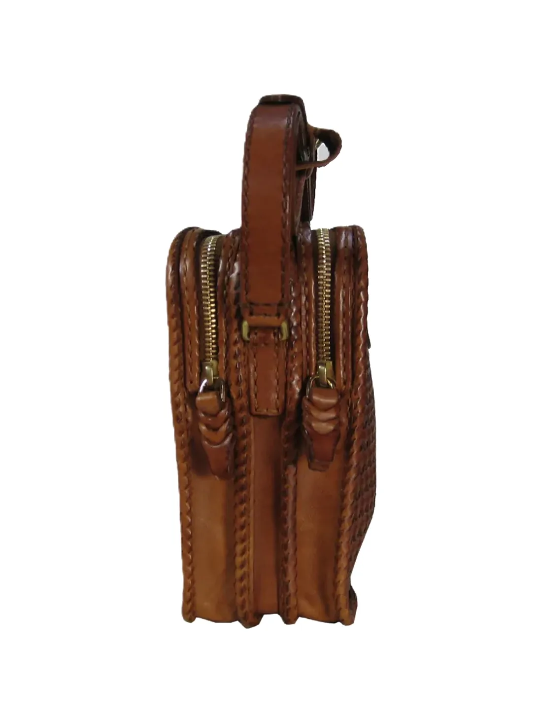 GÖN Handmade Fraktal Crossbody Bag in Tan — view 2