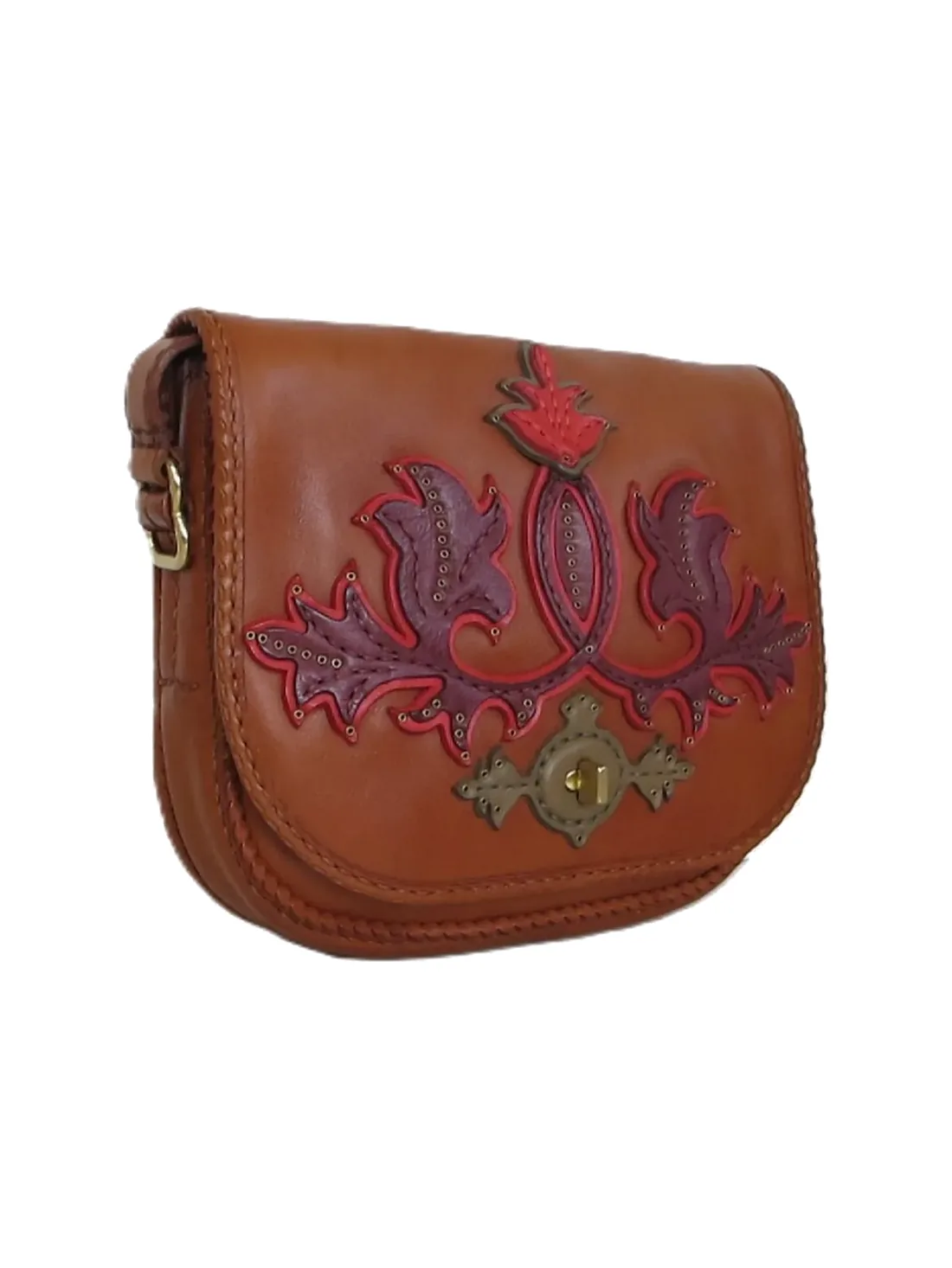 GÖN Ege saddle bag in tan leather