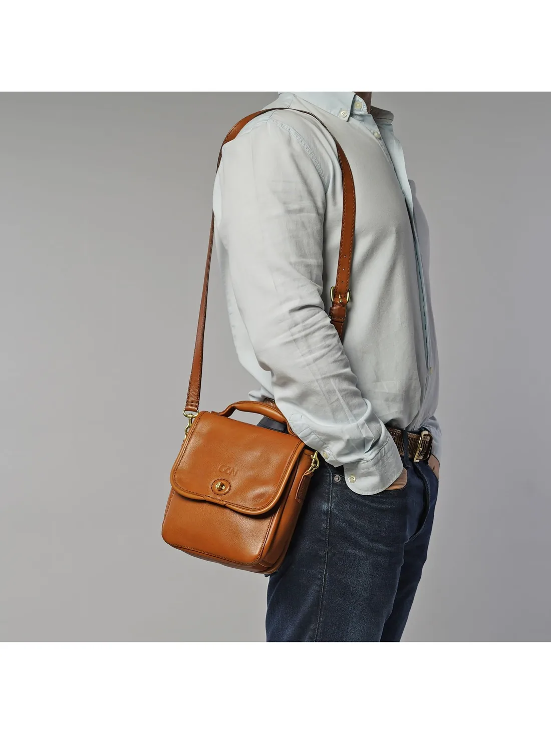 GÖN Handmade Adami Crossbody Bag in Tan — view 2