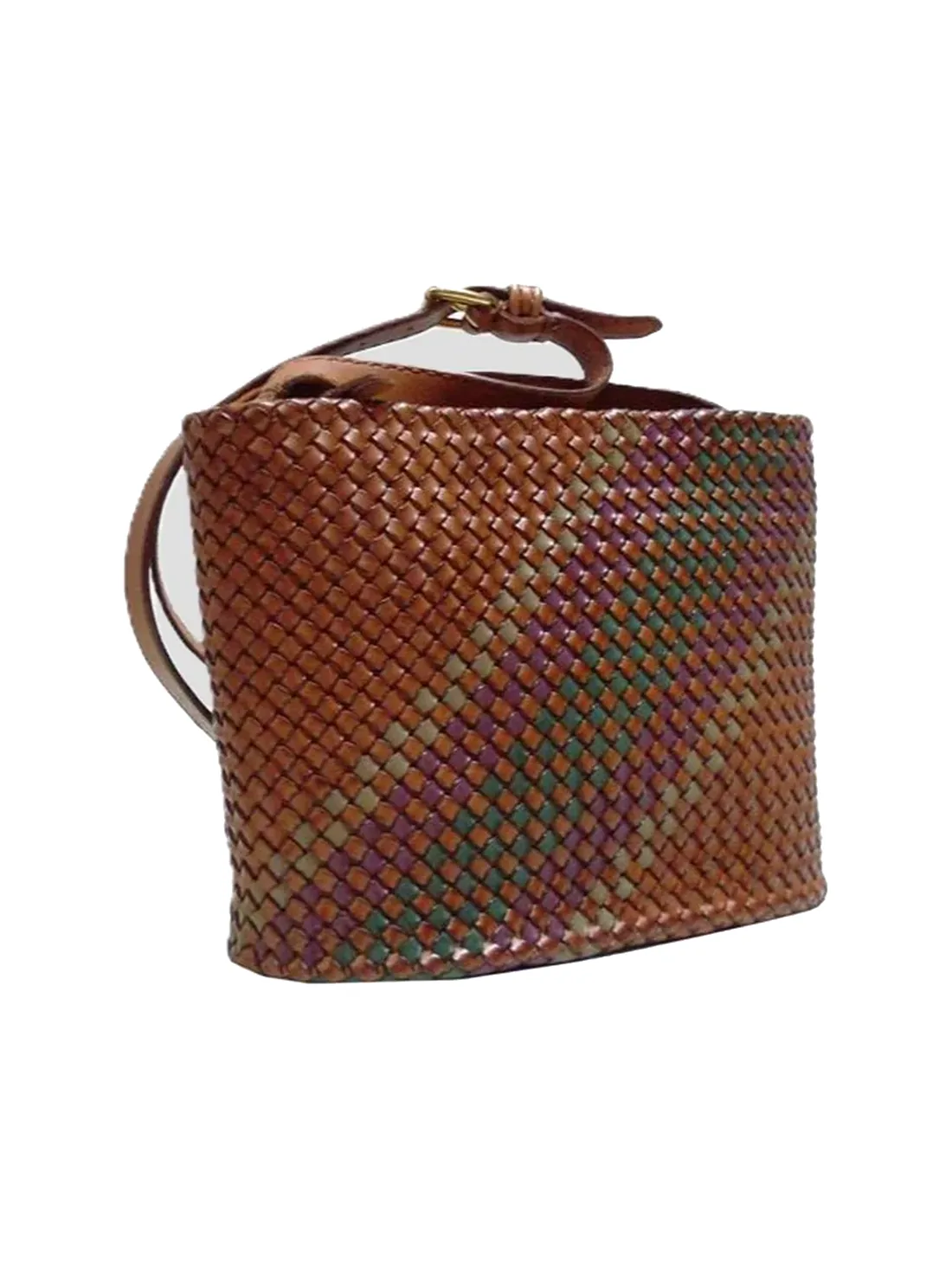 GÖN Maya bucket bag in tan leather