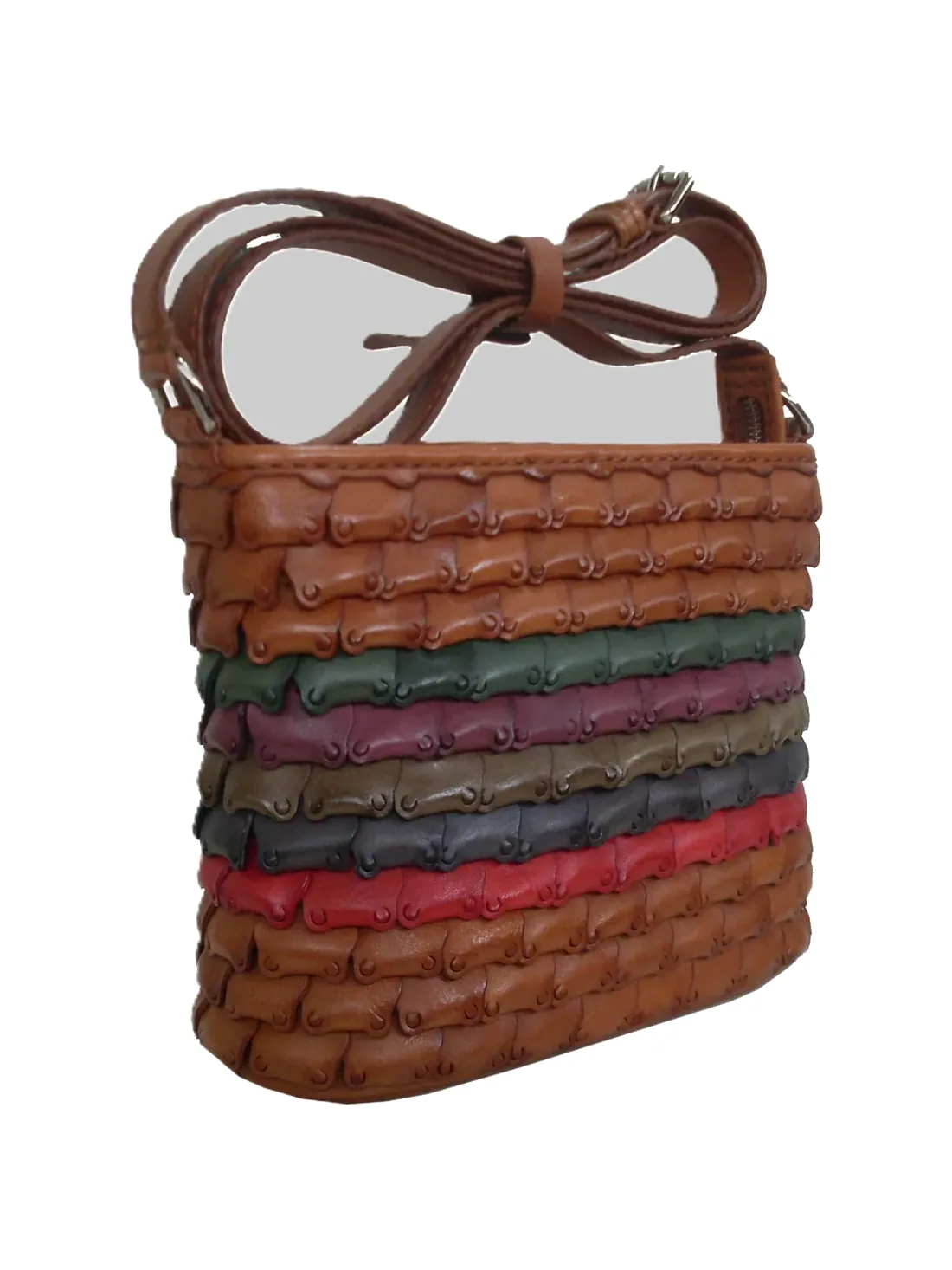 GÖN Mut bucket bag in tan leather