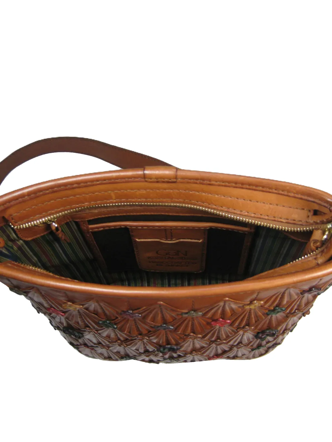 GÖN Handmade Kristal Bucket Bag in Tan — view 4