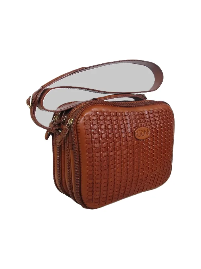 GÖN Tom crossbody bag in tan leather
