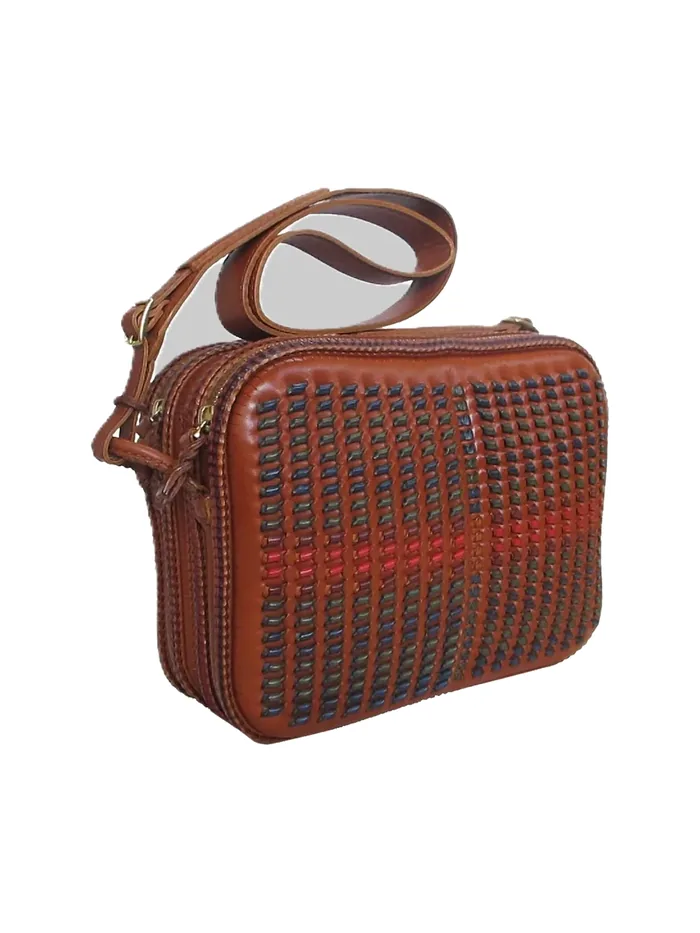 GÖN Mok crossbody bag in tan leather