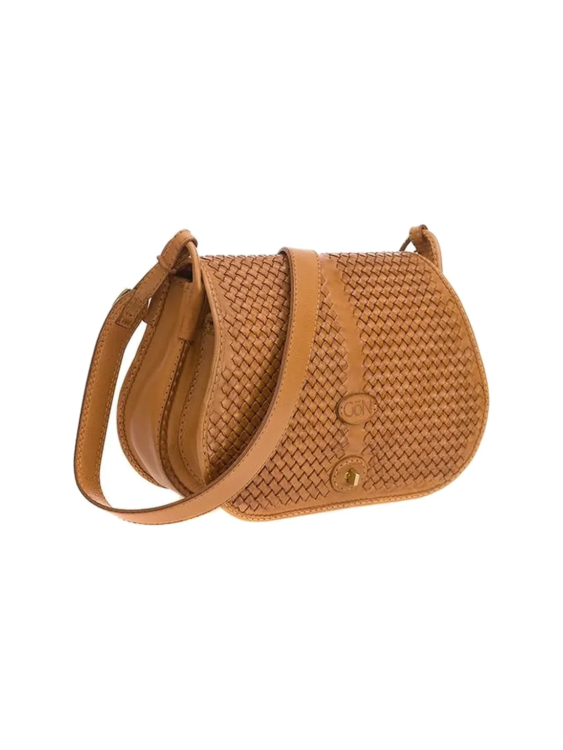 GÖN Handmade Woven Crossbody Bag in Camel — view 2