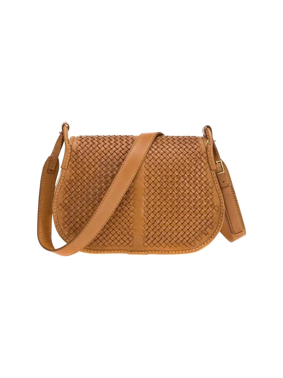 GÖN Handmade Woven Crossbody Bag in Camel — view 3