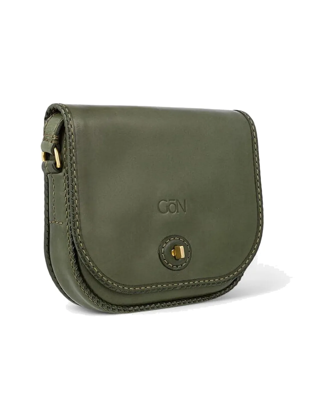 GÖN Handmade Mini Crossbody Bag in Olive — view 2