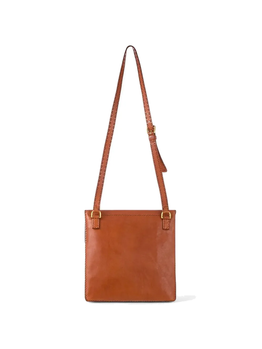 GÖN Handmade Flap Crossbody Bag in Tan — view 3