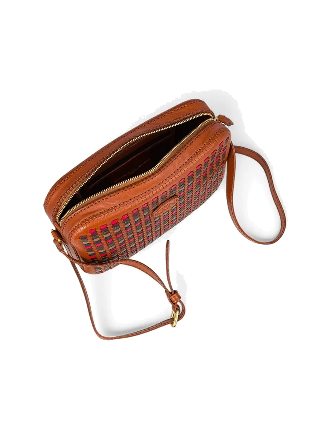 GÖN Handmade Woven Camera Bag in Tan Multi — view 4