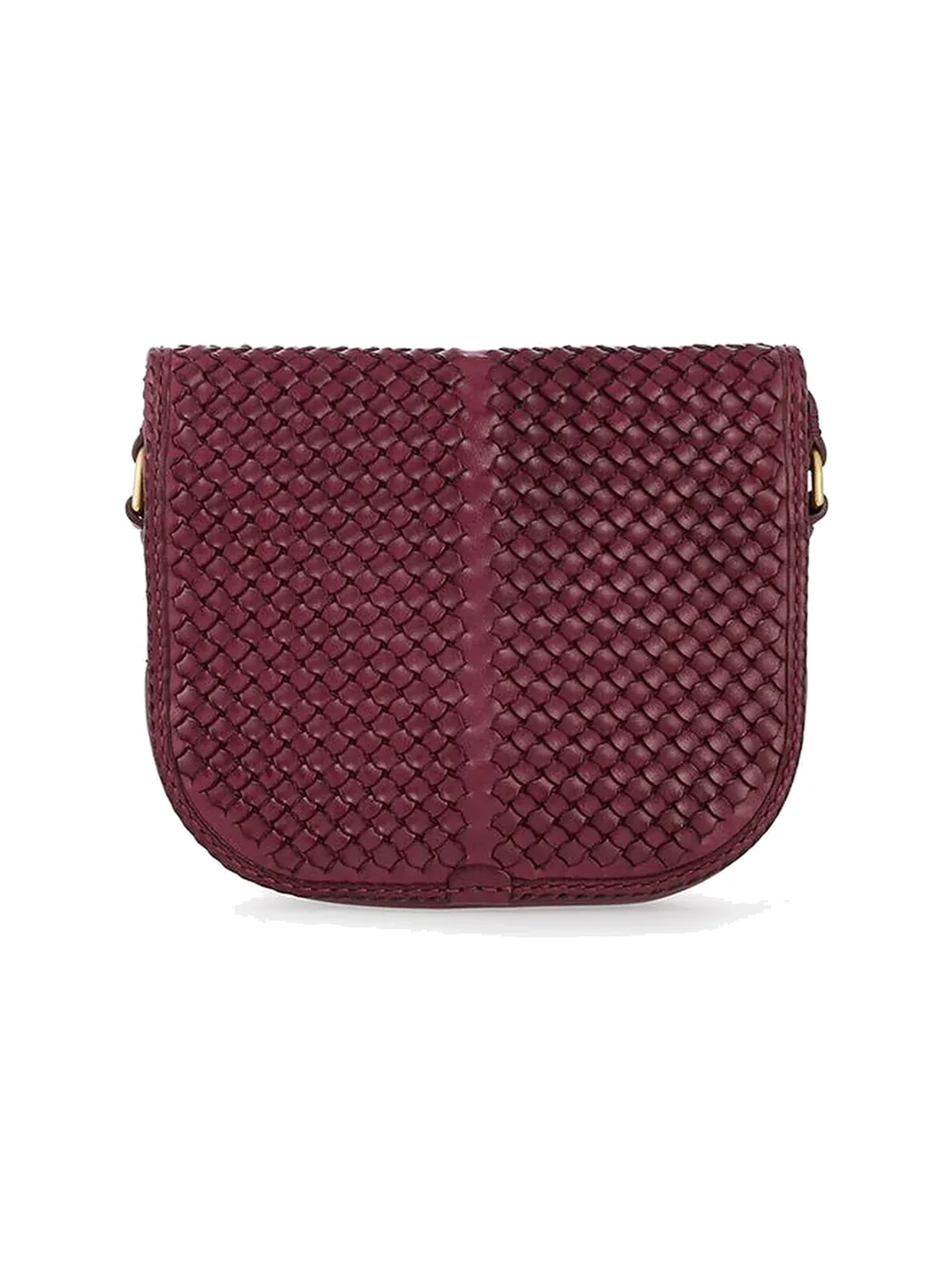 GÖN Handmade Saddle Flap Crossbody in Plum Multi — view 3