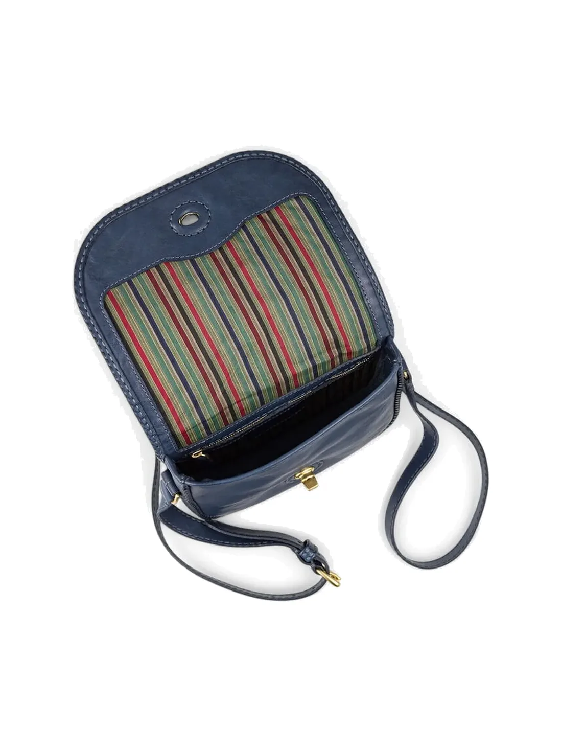 GÖN Handmade Woven Saddle Crossbody in Navy — view 4