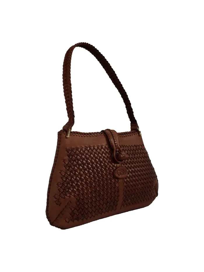 GÖN Kapril shoulder bag in tan leather