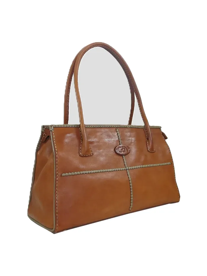 GÖN Sanra shoulder bag in tan leather