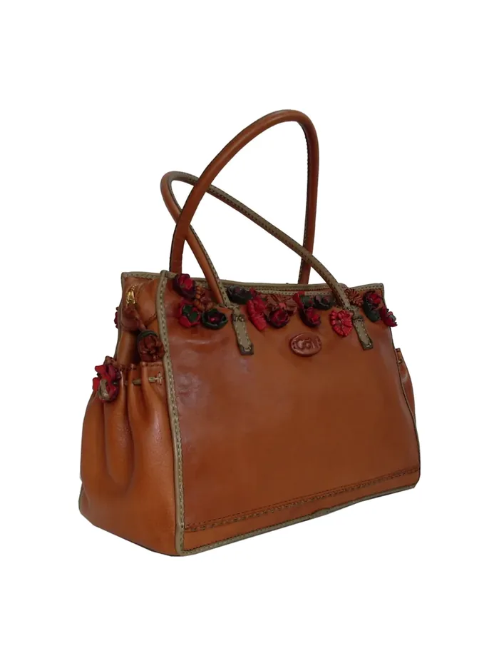 GÖN Fiele handbag in tan leather