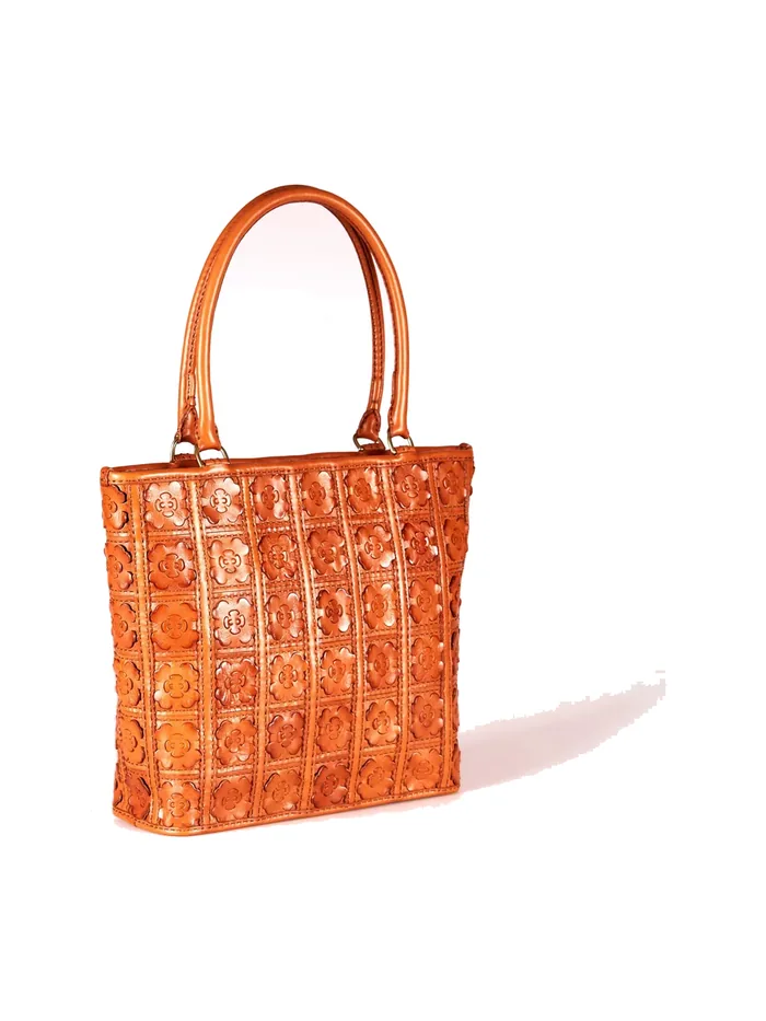 GÖN Flora tote in tan leather
