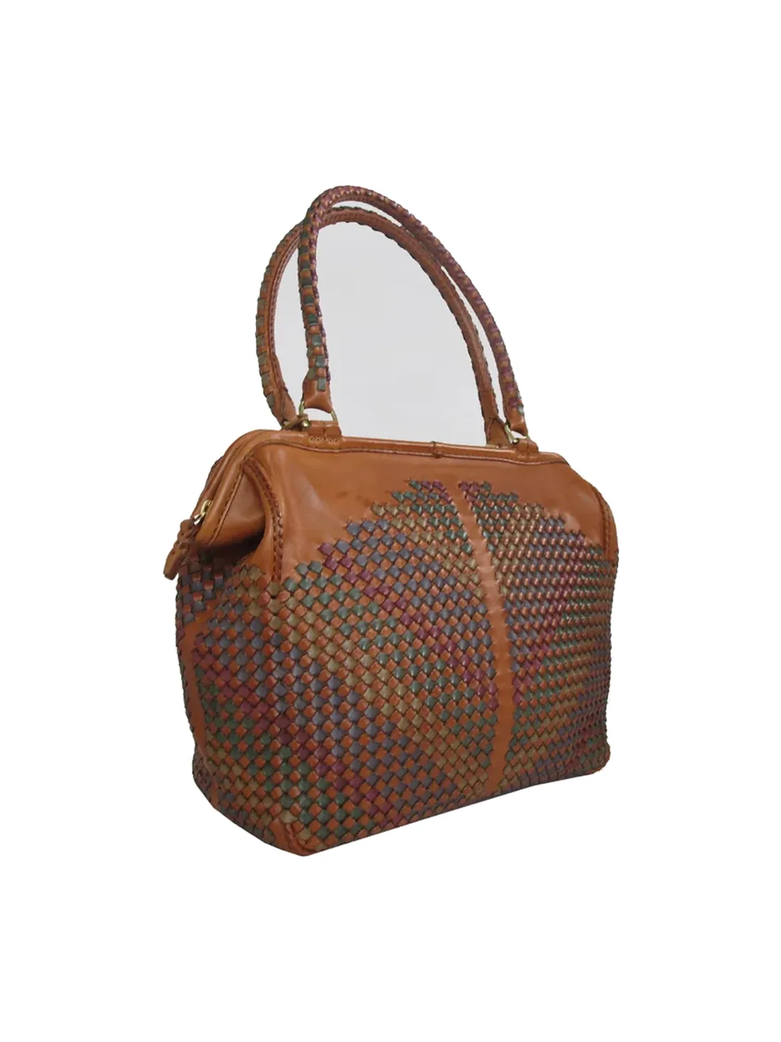 GÖN Tula handbag in tan leather