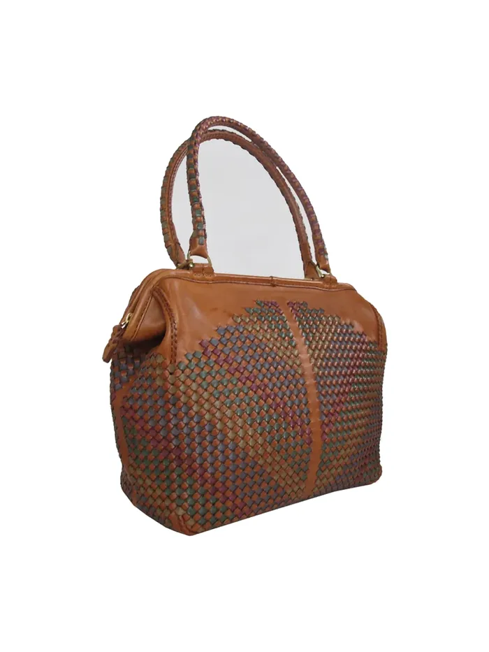 GÖN Tula handbag in tan leather
