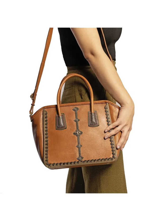 GÖN Bicek handbag in tan leather