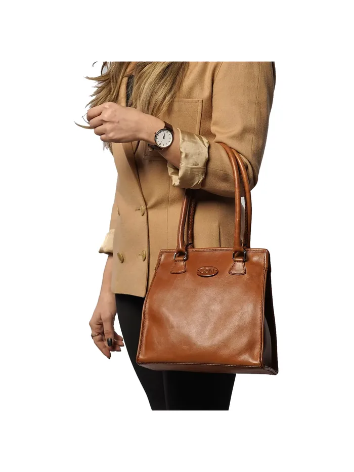 GÖN Armo tote in tan leather