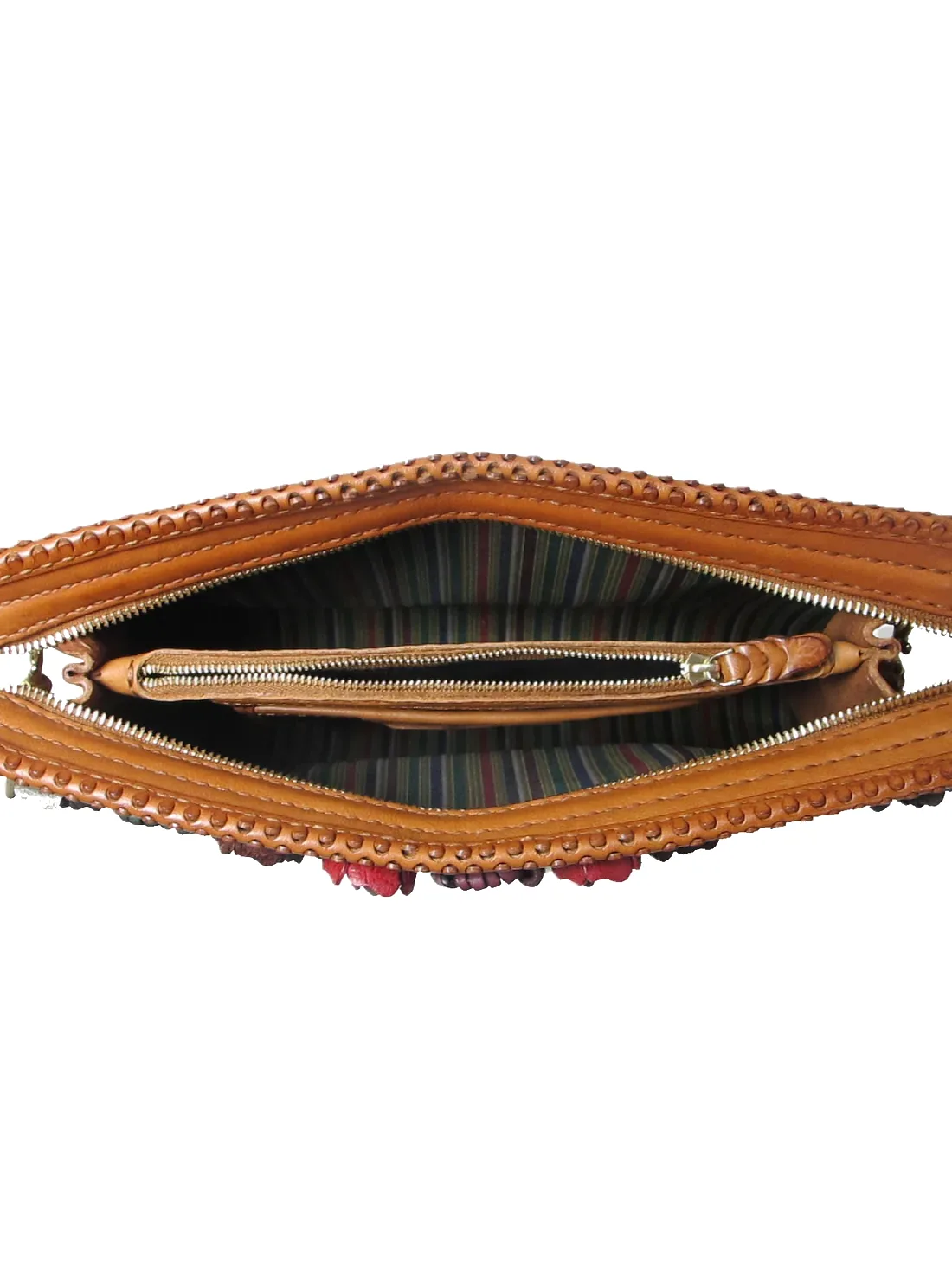 GÖN Handmade Plat Handbag in Tan — view 4