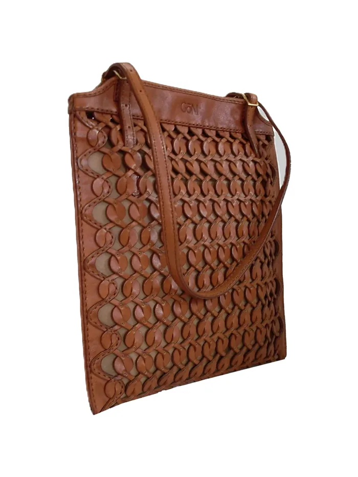 GÖN Siren tote in tan leather