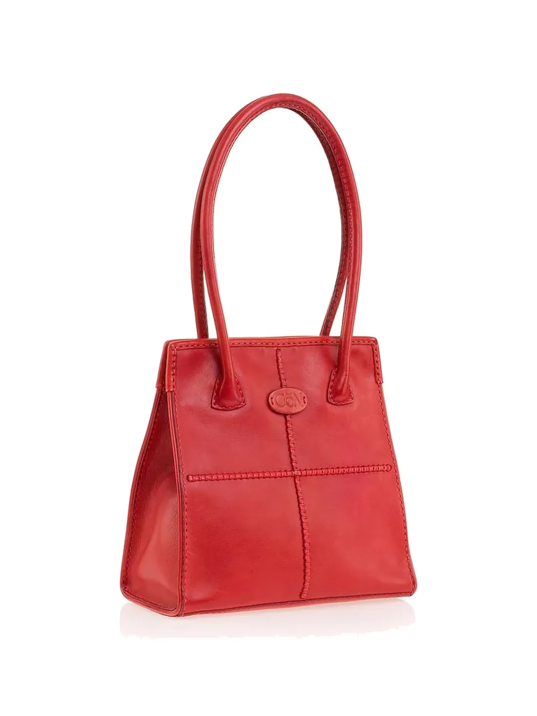 GÖN Handmade Compact Shoulder Bag in Red — view 2