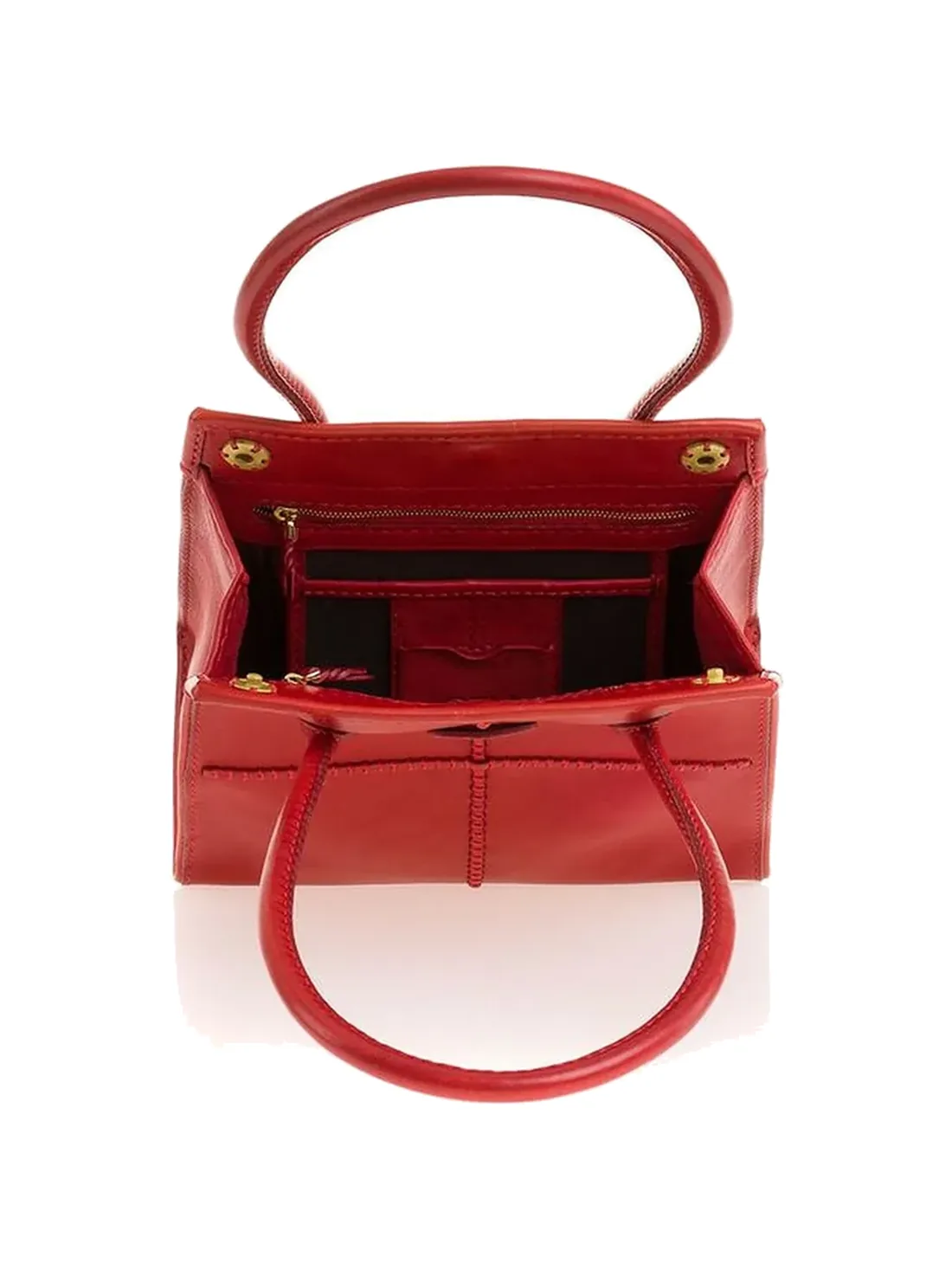 GÖN Handmade Compact Shoulder Bag in Red — view 3