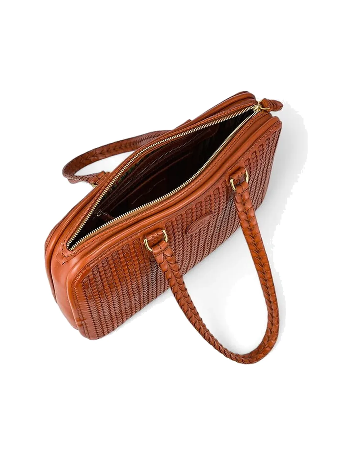 GÖN Handmade Woven Shoulder Tote in Tan — view 4