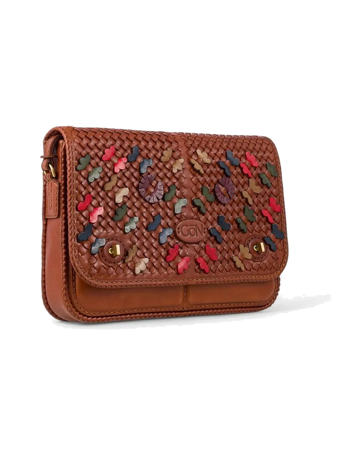 GÖN Handmade Leaf Appliqué Shoulder Bag — view 2