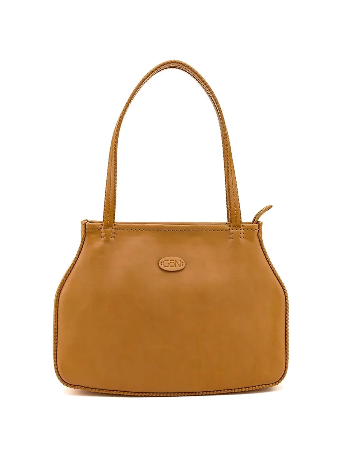 GÖN camel smooth leather everyday shoulder tote